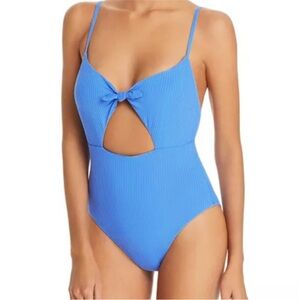 Vitamin A Alma EcoRib One Piece Swimsuit Blue Size Small New With Tags